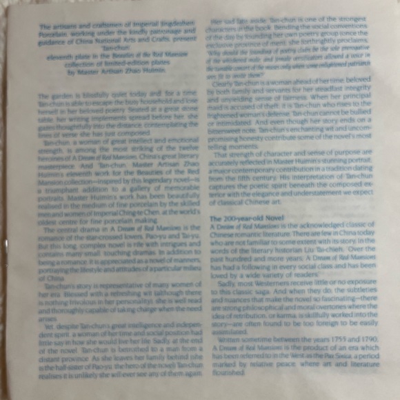 Tan-chun- porcelain plate collection by Master Zhao Huimin. Size 9x9x1 inches. - Picture 6 of 8